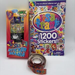 Lisa Frank Sticker Collection 1200+ Collector Set Sticker‎ Mania Activity Book +